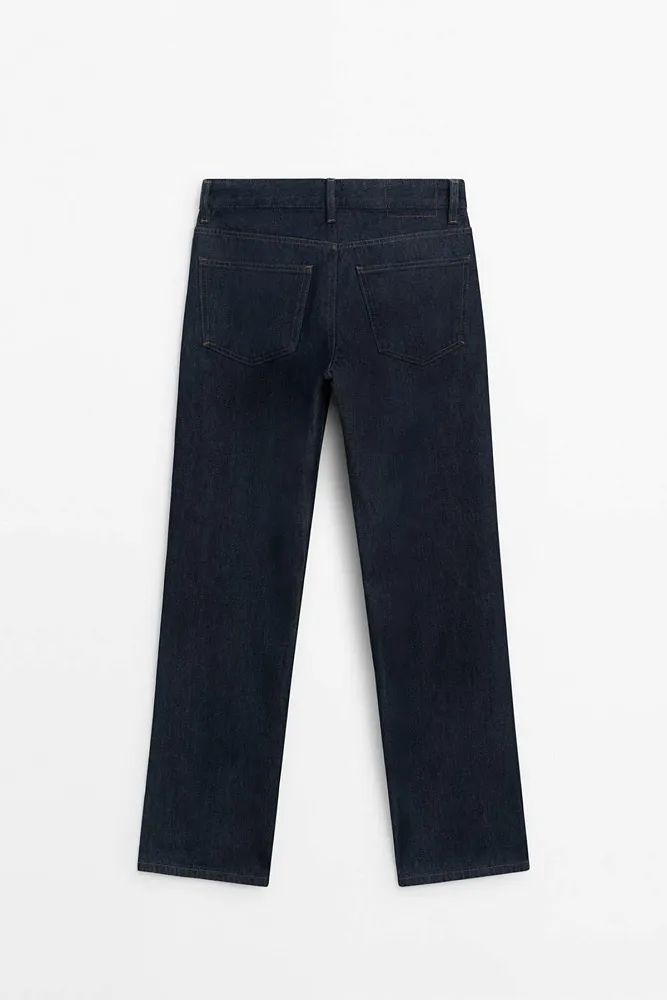 Широкие джинсы со средней посадкой MASSIMO DUTTI