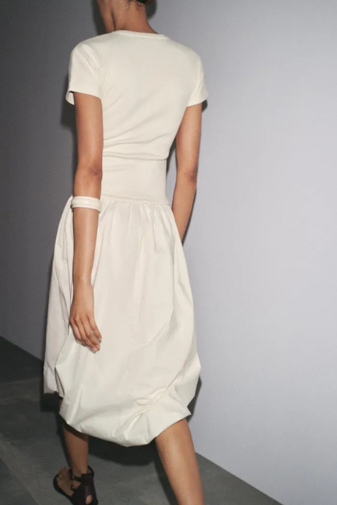 Комбинированное платье ZARA