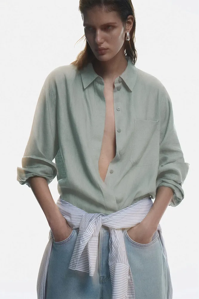 Льняная рубашка oversize COS