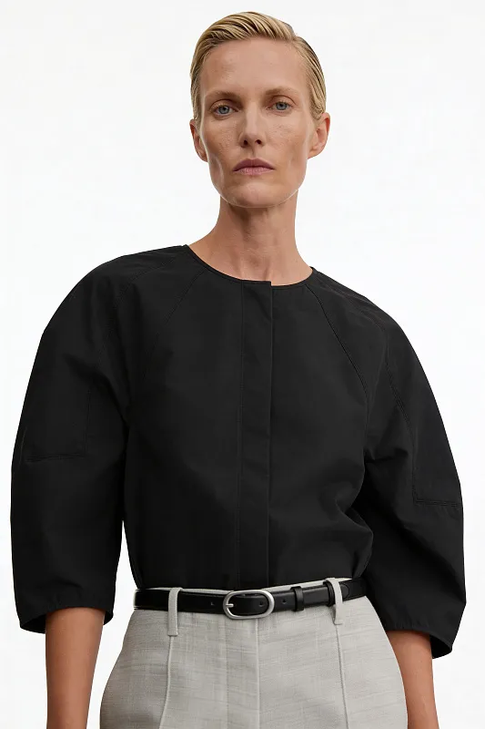 Скульптурная блуза из хлопка-поплина Pima COS Скульптурная блуза из хлопка-поплина Pima COS