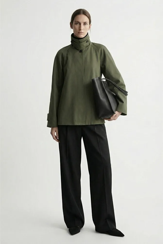 Куртка А-силуэта из хлопкового твила