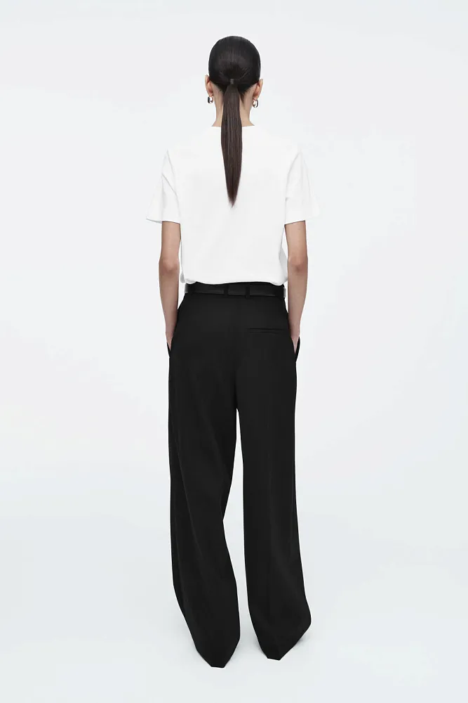 Свободные шерстяные брюки COS