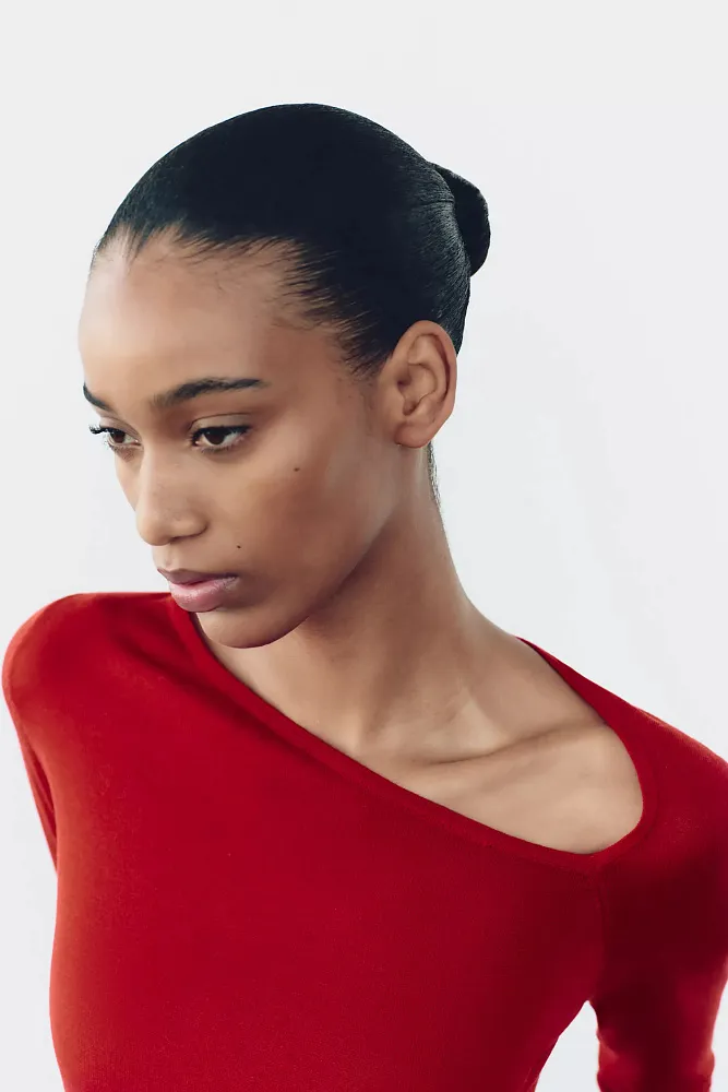 Лонгслив из тонкой шерсти и шелка ZARA