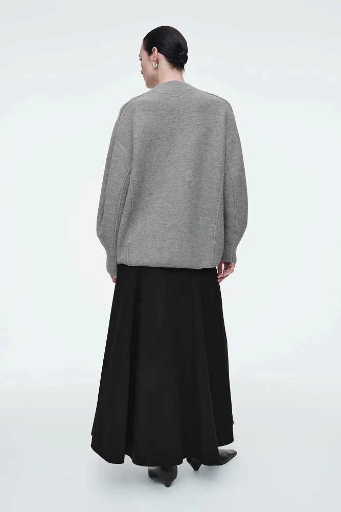 Кардиган oversize из вареной шерсти мериноса COS