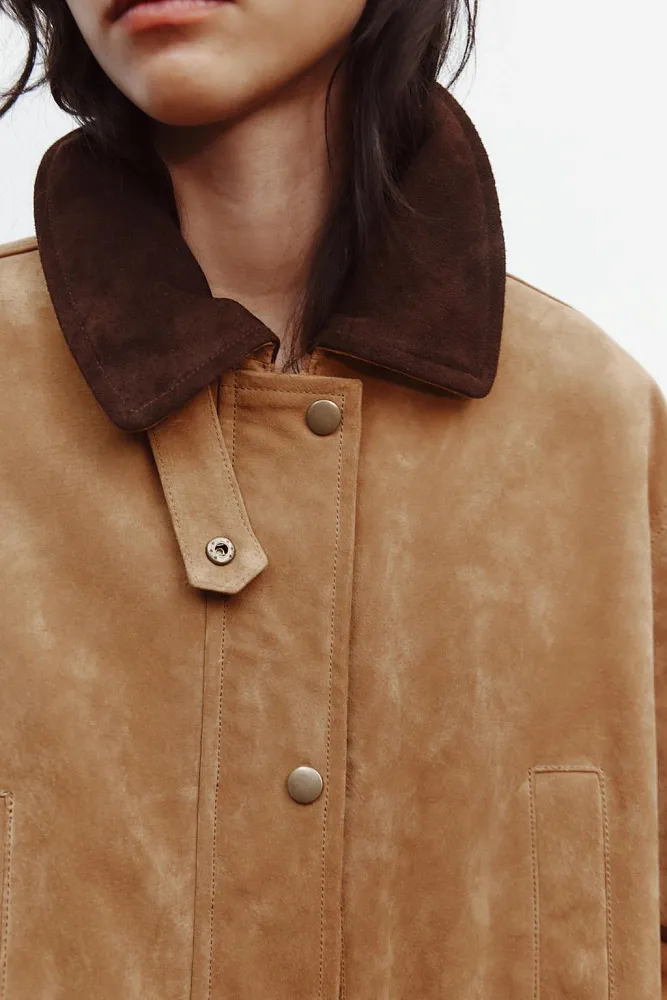 Куртка из замши ZARA