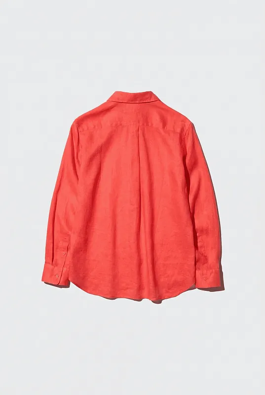 Рубашка из 100% высококачественного льна UNIQLO Рубашка из 100% высококачественного льна UNIQLO