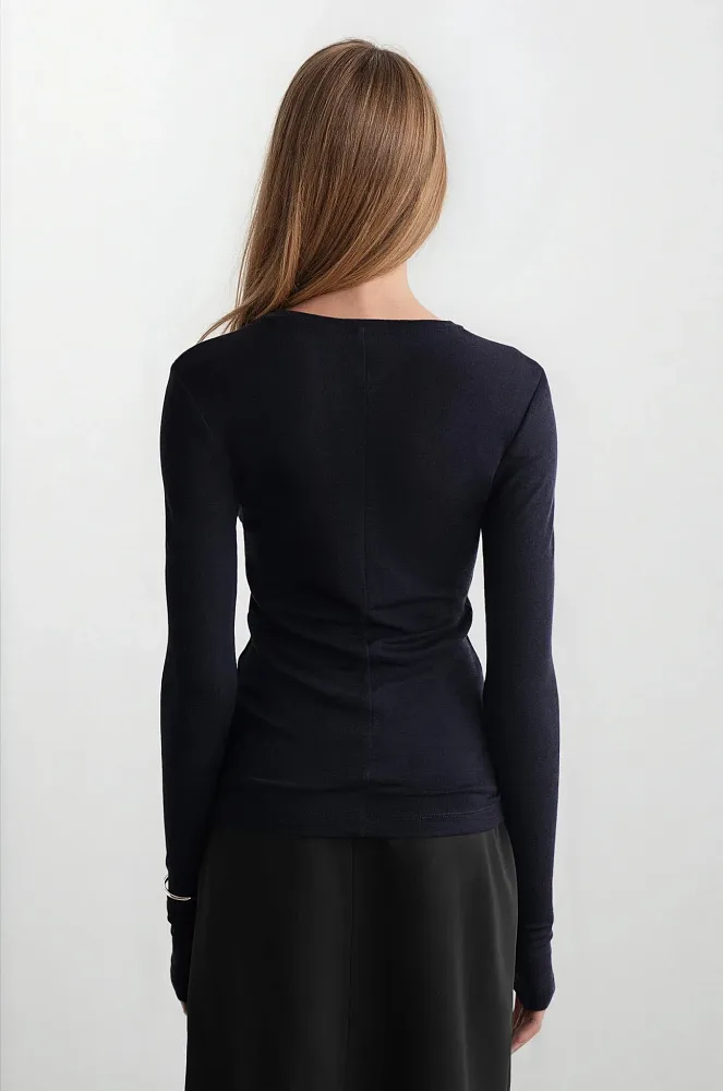 Лонгслив из тонкой шерсти мериноса COS