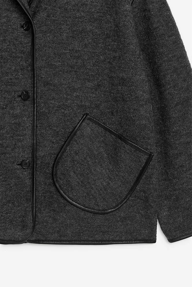 Куртка из вареной шерсти и хлопка ARKET