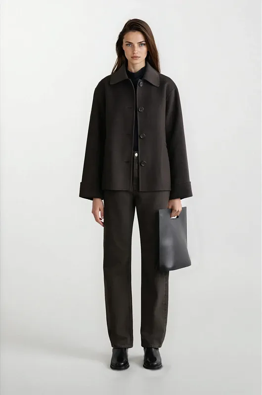 Двусторонний шерстяной жакет