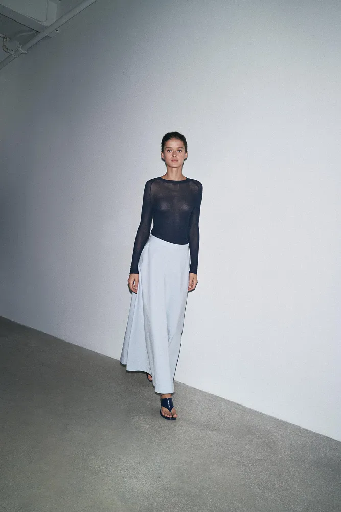 Расклешенная юбка с пуговицами ZARA