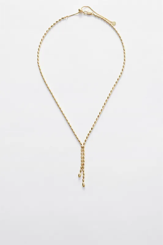 Y-образное ожерелье с подвесками в форме камешков