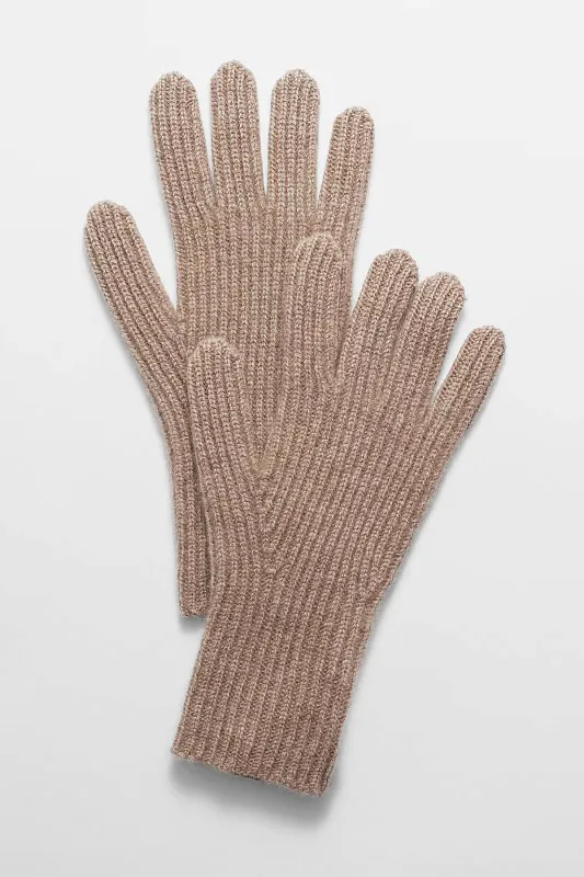 Перчатки из кашемира в рубчик Перчатки из кашемира в рубчик