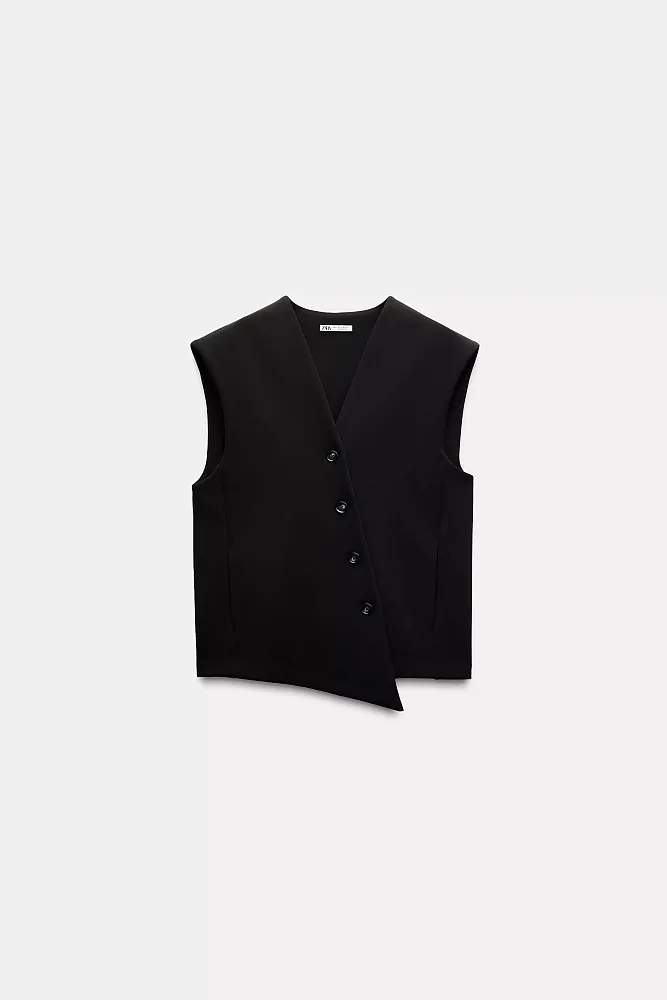 Жилет oversize на пуговицах ZARA
