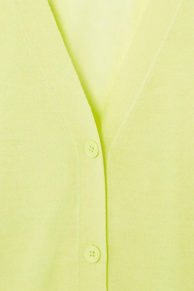 Шерстяной кардиган с v-образным вырезом COS