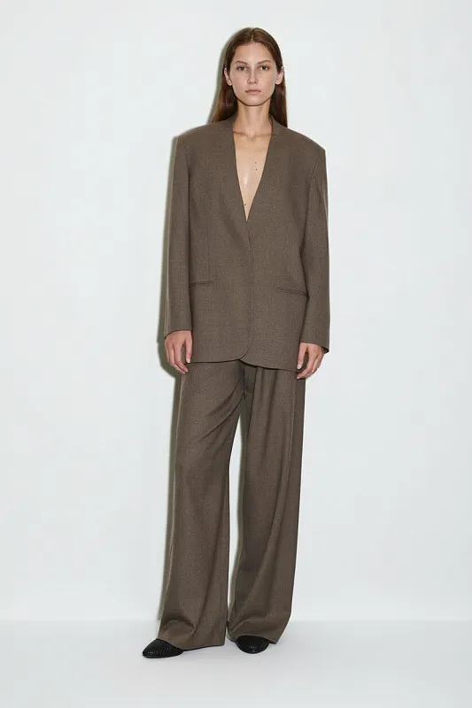 Пиджак без воротника из смесовой шерсти COS Пиджак без воротника из смесовой шерсти COS