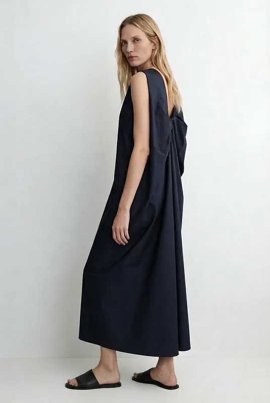 Платье из хлопка с перекрученной спинкой COS Платье из хлопка с перекрученной спинкой COS