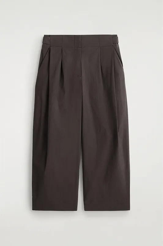 Хлопковые брюки-бочки COS  