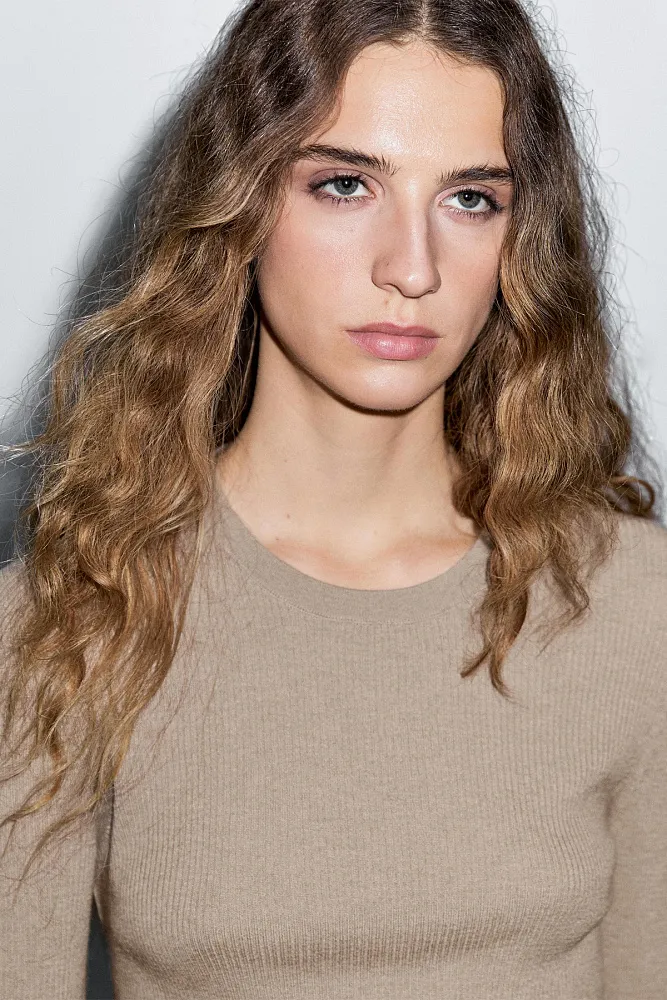 Джемпер из смесовой шерсти в рубчик MASSIMO DUTTI