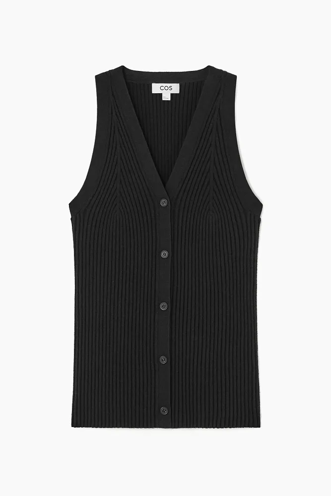 Трикотажный жилет с v-образным вырезом COS