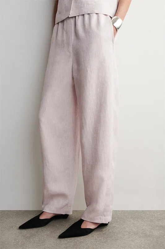 Широкие льняные брюки с эластичным поясом COS Широкие льняные брюки с эластичным поясом COS