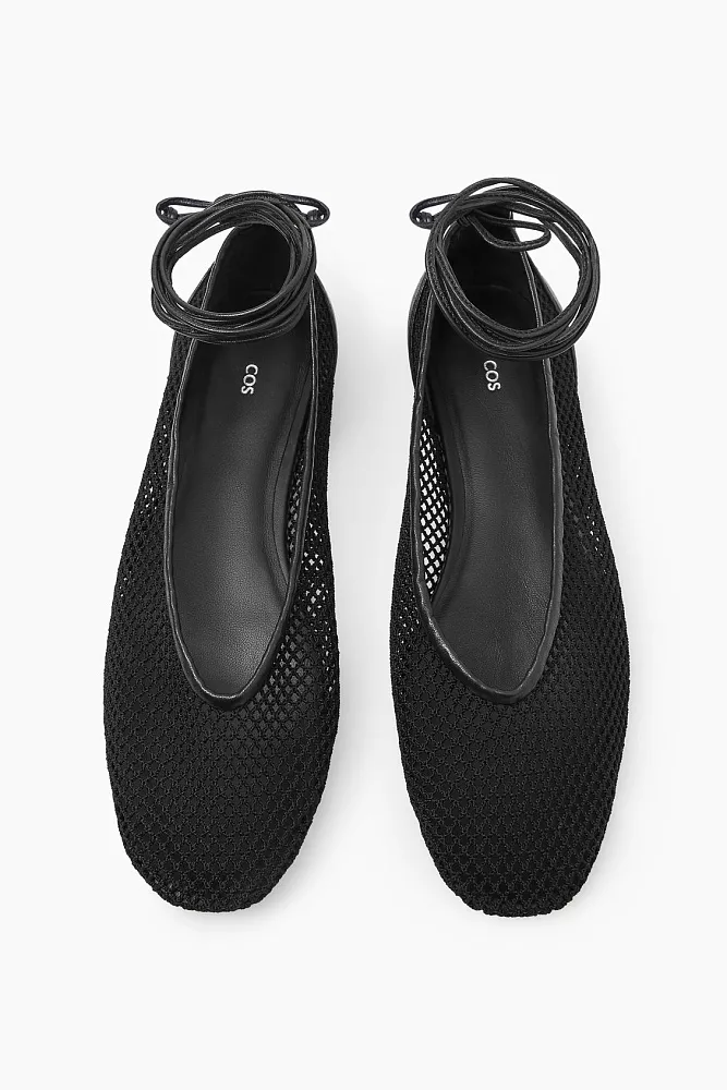 Балетки с кожаной отделкой COS