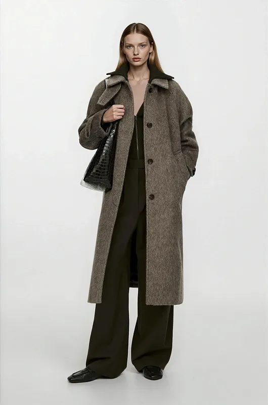 Пальто из смеси шерсти и альпаки