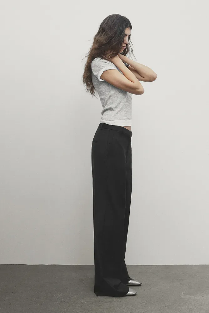 Костюмные брюки из шерсти MASSIMO DUTTI