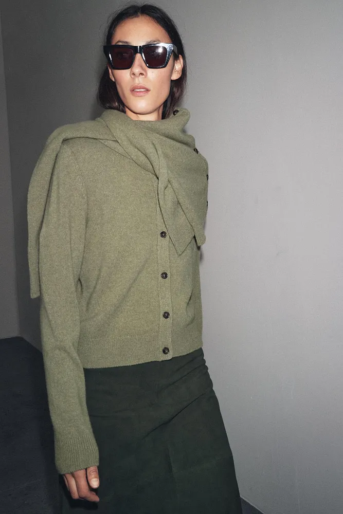 Кардиган из кашемира и шерсти ZARA