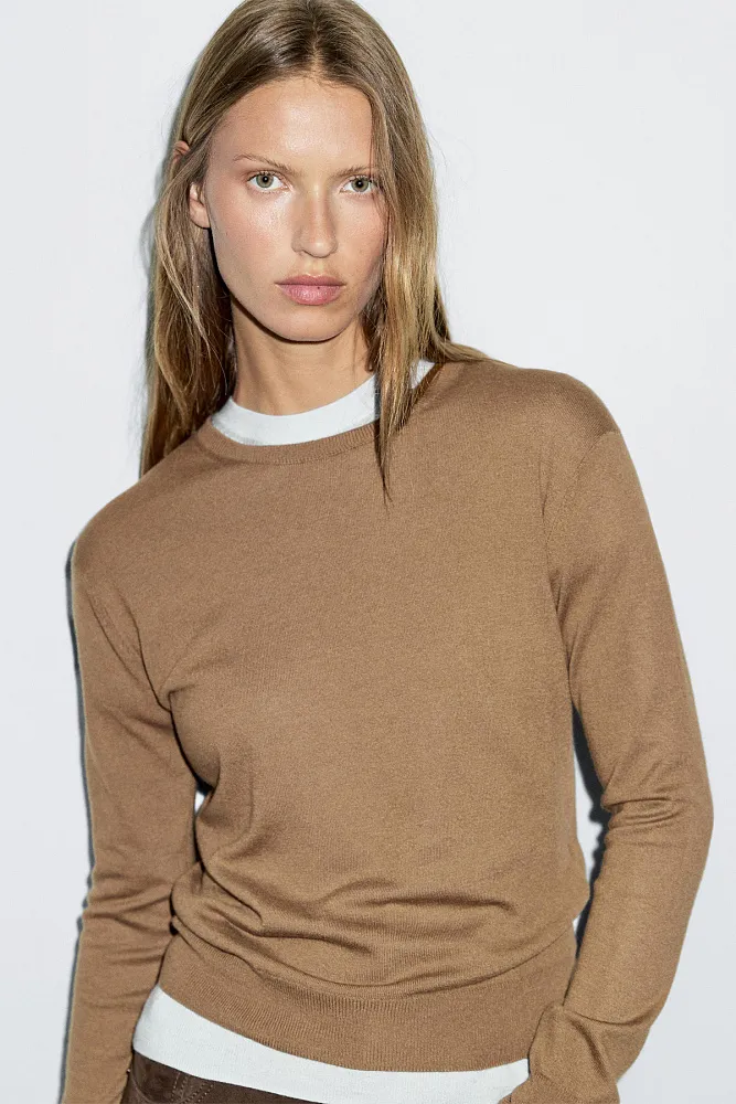 Джемпер из смесовой шерсти MASSIMO DUTTI