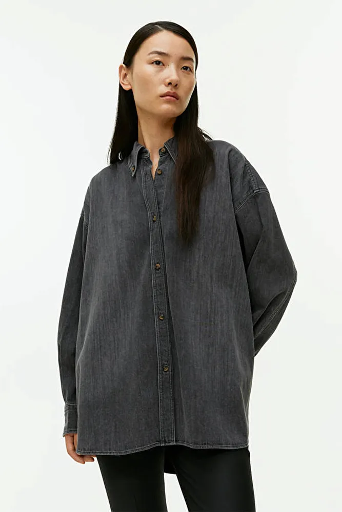 Джинсовая рубашка oversize
