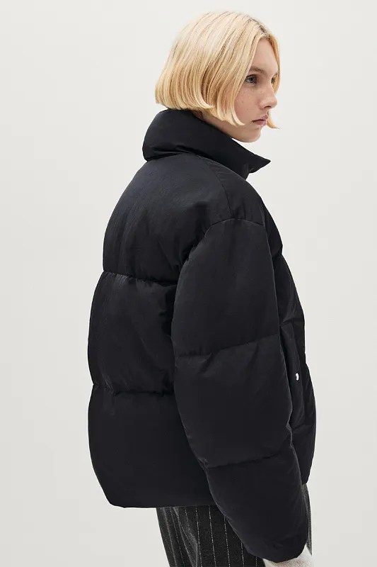 Атласный пуховик MASSIMO DUTTI   Атласный пуховик MASSIMO DUTTI