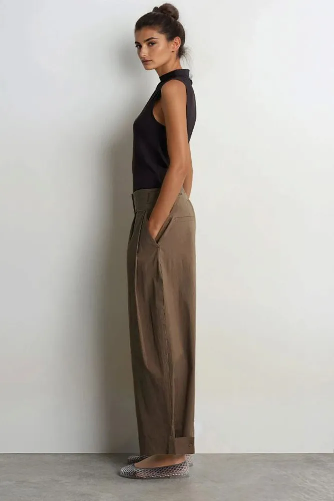 Хлопковые брюки-бочки COS