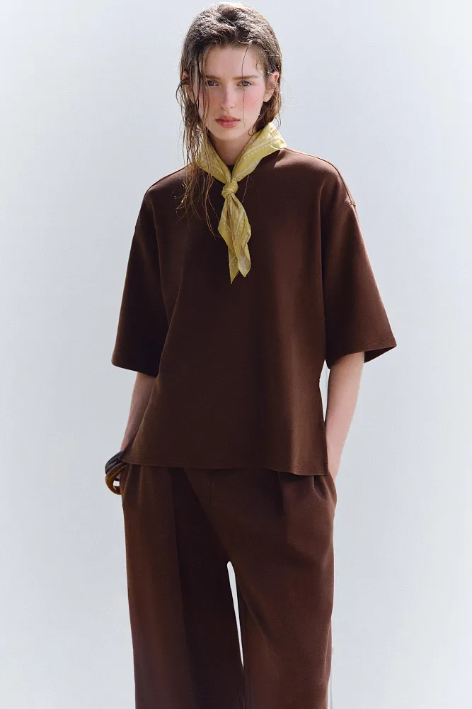 Футболка из интерлока с эффектом потертости ZARA