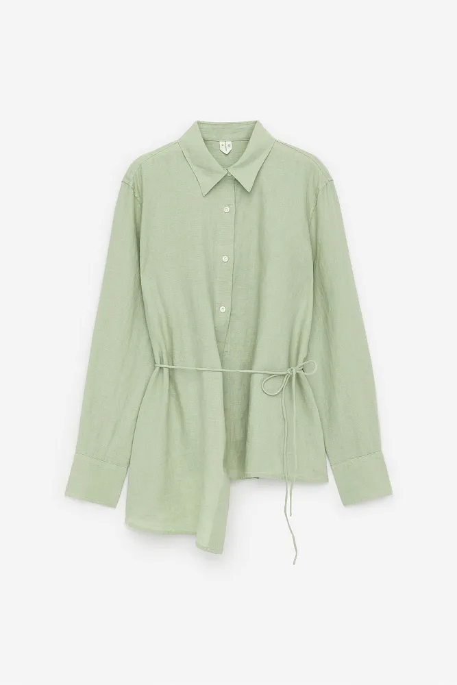 Льняная рубашка с запахом ARKET