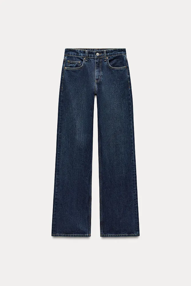 Широкие джинсы TRF со средней посадкой ZARA