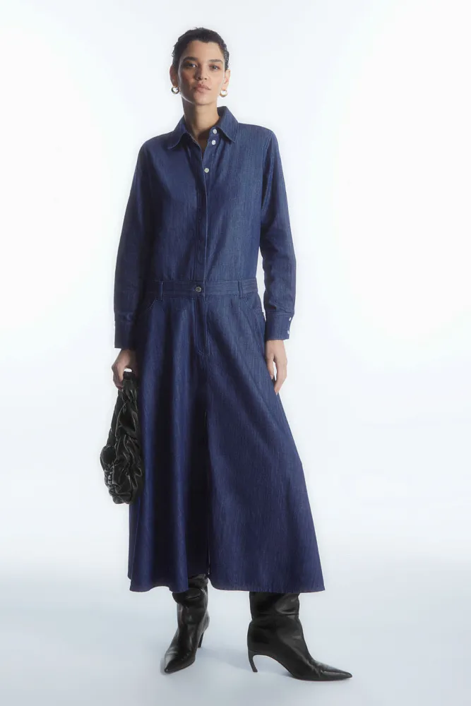 Джинсовое платье-рубашка COS