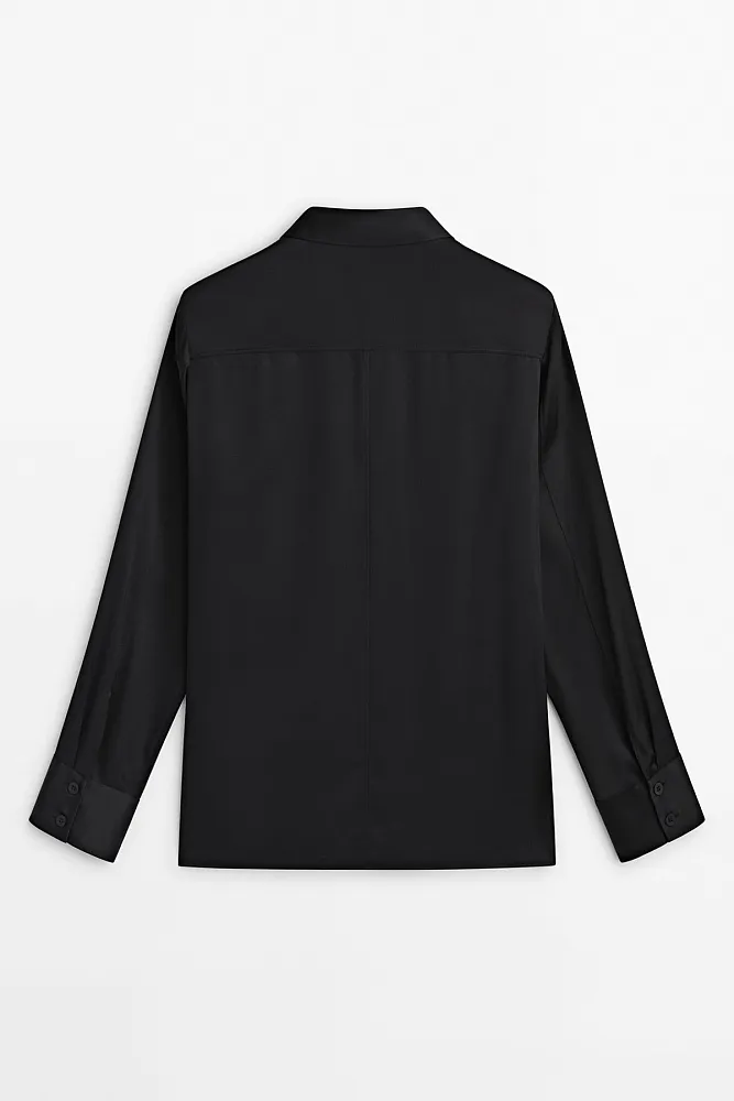 Атласная рубашка MASSIMO DUTTI