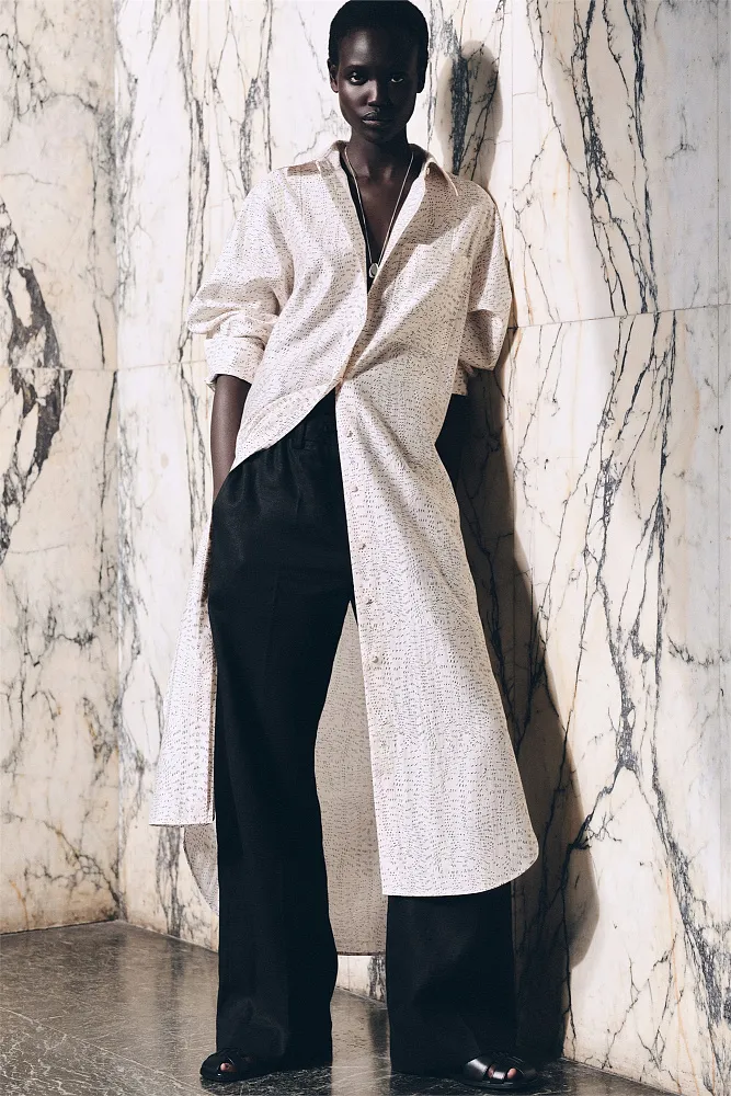 Льняные брюки на завязках COS