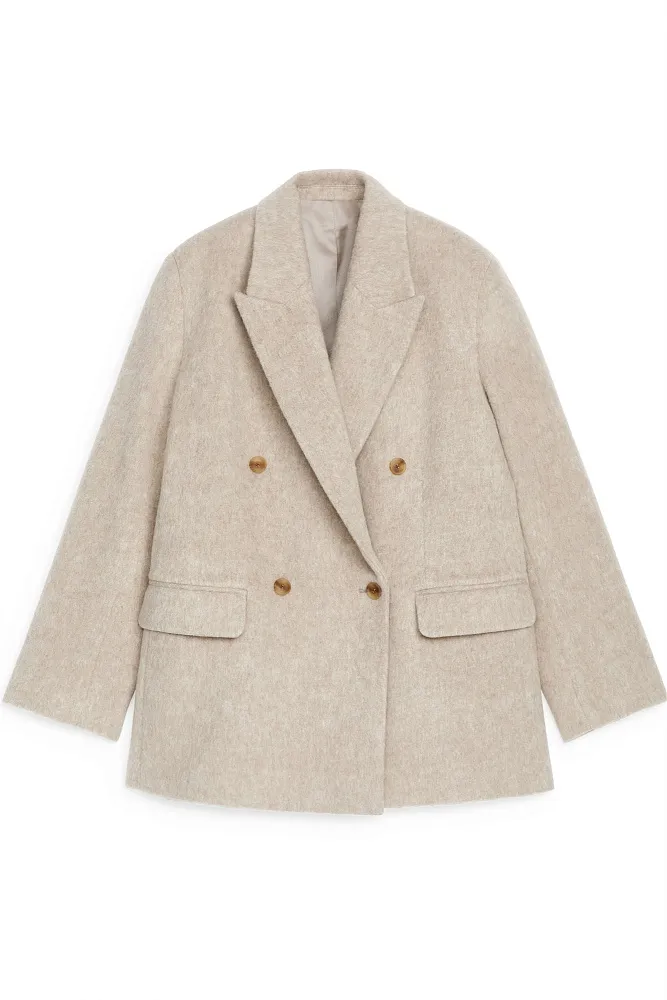Двубортный пиджак из шерсти ARKET