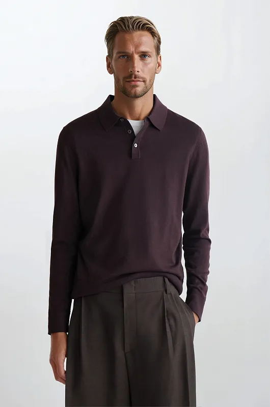 Джемпер-поло из шерсти мериноса