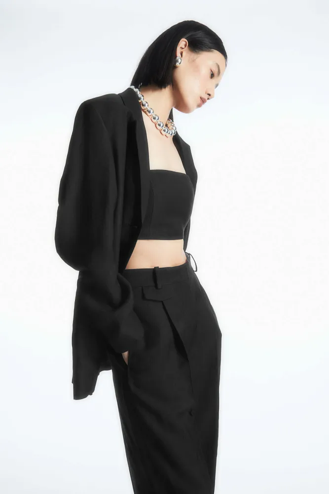 Льняные брюки с защипами COS