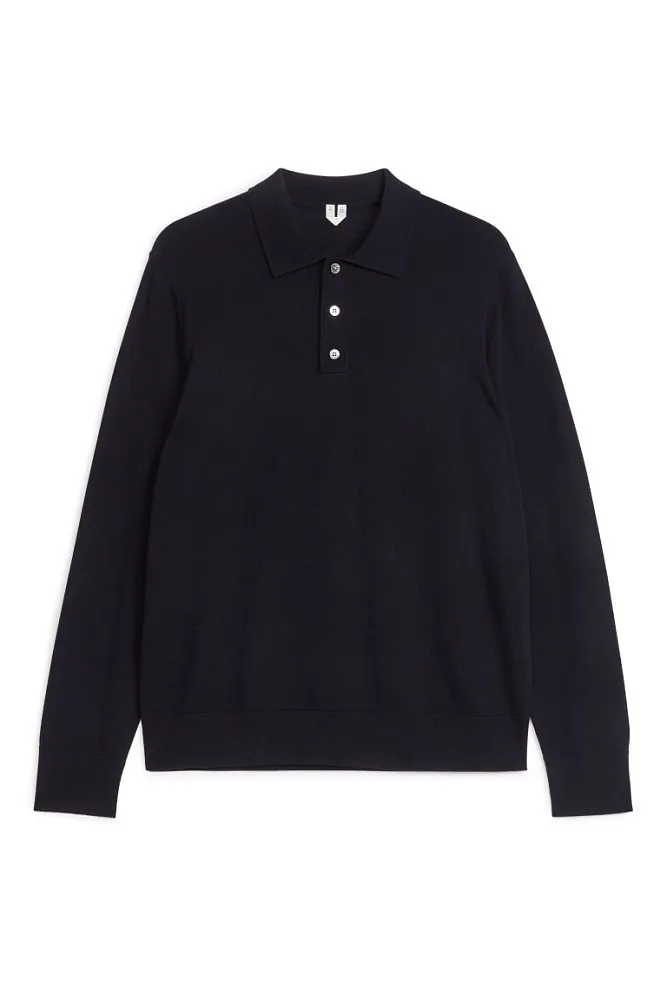 Джемпер-поло из шерсти мериноса ARKET