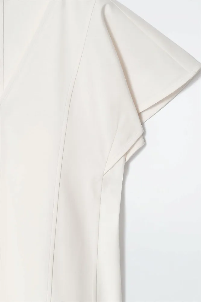 Хлопковый топ с рукавами-лепестками COS