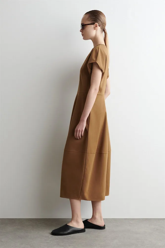 Платье-миди из мягкого хлопка COS