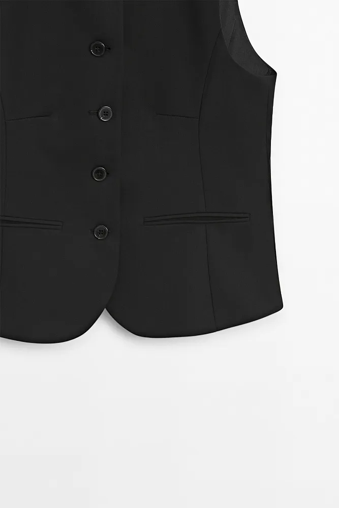 Жилет из шерсти MASSIMO DUTTI