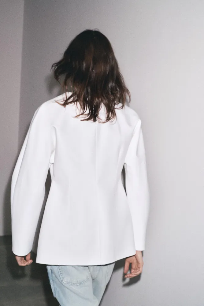 Пиджак из льна ZARA