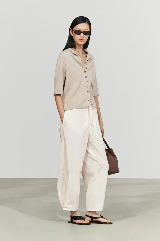 Хлопковый кардиган с воротником-стойкой MASSIMO DUTTI Хлопковый кардиган с воротником-стойкой MASSIMO DUTTI