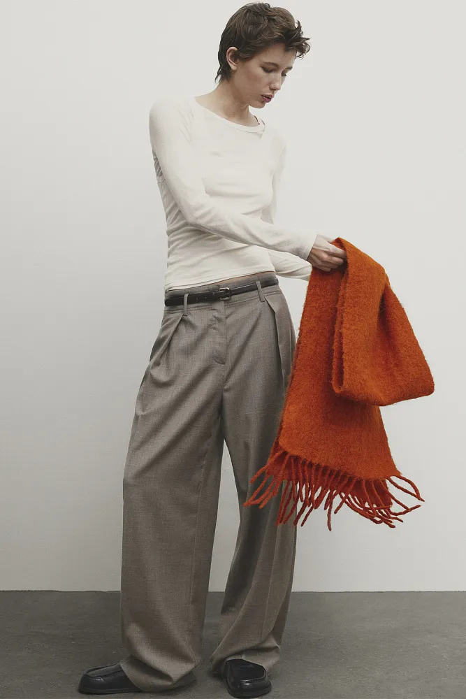 Лонгслив в рубчик MASSIMO DUTTI