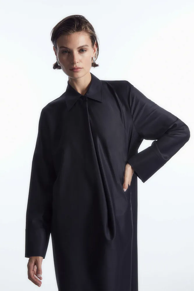 Платье-рубашка из шерсти COS