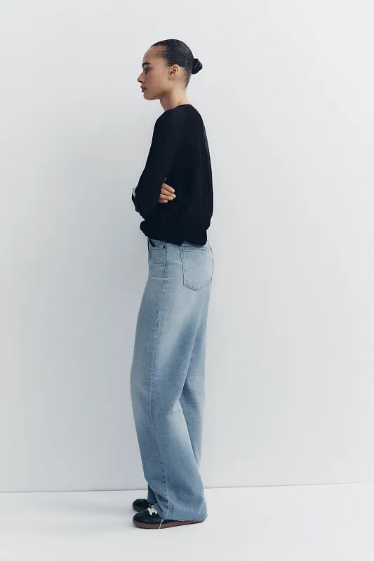Широкие джинсы TRF с высокой посадкой ZARA Широкие джинсы TRF с высокой посадкой ZARA